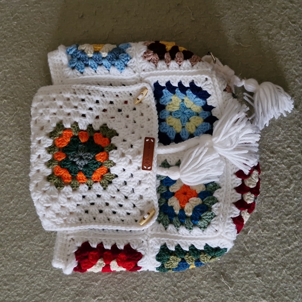 Crochet by me Granny Square Backpack